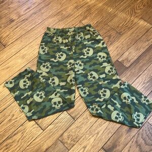 Up late XL green skeletons PJ bottoms